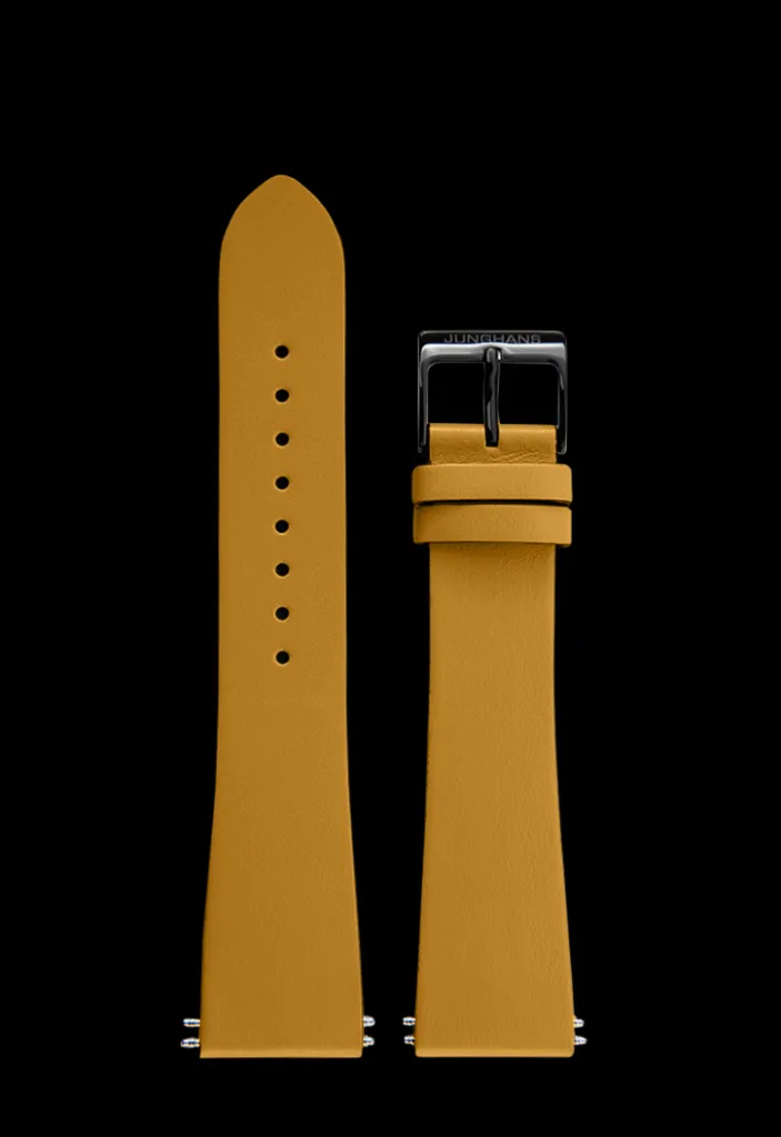 Junghans Cowhide strap curry, 22mm | Straps