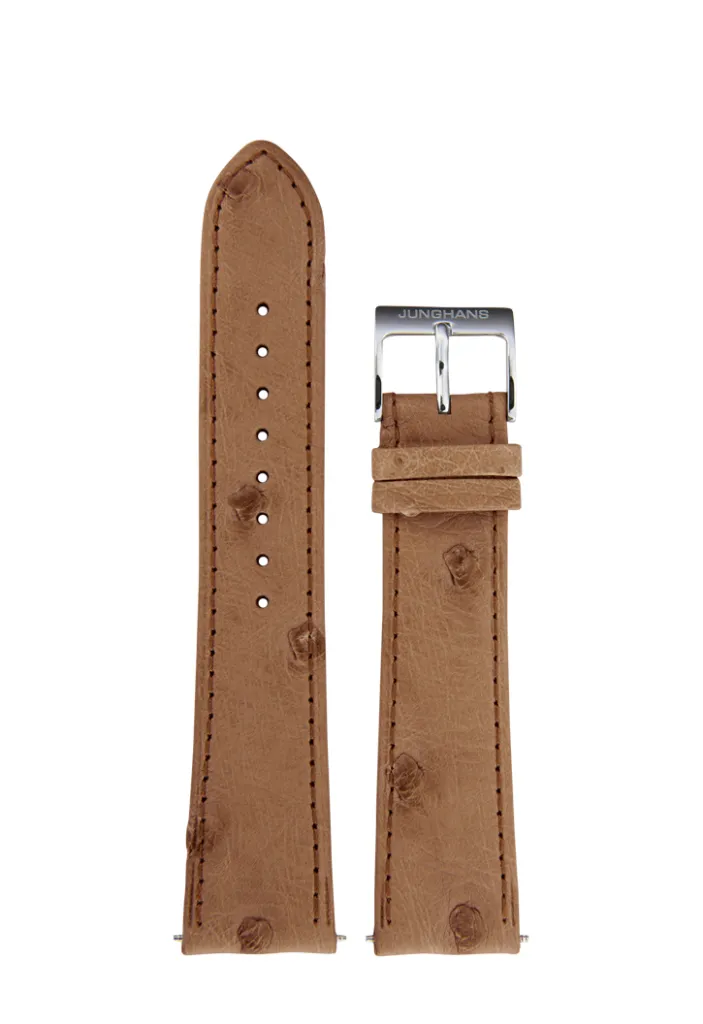 Junghans Ostrich strap XL brown | Straps